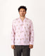 Pink Cotton Block Print Camp Collar Long Sleeve Shirt