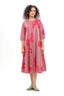Sakura Bias Button Dress