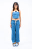 Blue Macchiato Crop Top