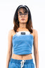 Blue Macchiato Crop Top