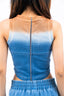Blue Macchiato Crop Top
