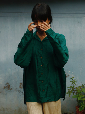 Oversized Silk Shirt