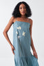 Poppy Applique Bottom Frill Dress