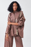 Fringe Pintuck Bat Sleeve Shirt