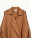Brown Waffle Half Trench Coat