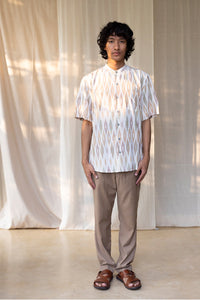 Diamonds In Dust Band Collar Shirt