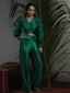 Sancia Metallic Blouson Crop Top & Pants Set