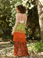 Azlea Multicolored Tiered Maxi Dress
