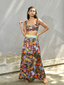 Midnight Rose Bustier & Maxi Skirt Set