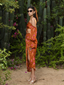 Camellia Ruched Bustier Top & Sarong Skirt