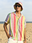 Juicy Cacti Hawaiian Shirt & White Pants