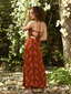 Camellia Front Knot Halter Maxi Dress