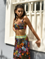 Midnight Rose Bustier & Maxi Skirt Set