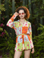 Azlea Patchwork Button Down