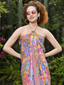 Jardin Draped Sarong Dress