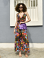 Midnight Rose Halter Maxi Dress