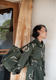 Nara Front Knot Shirt - Line Printed