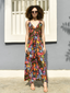Midnight Rose Halter Maxi Dress