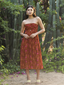 Camellia Draped Midi Dress