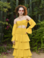 Marigold Ruched Bustier Top & Skirt