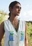 Vrinda Vest Money Block Print