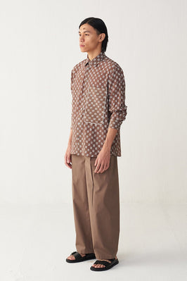 All Over Brick Print Shirt Co-Ord