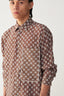 All Over Brick Print Shirt Co-Ord