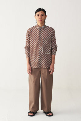 All Over Brick Print Shirt Co-Ord