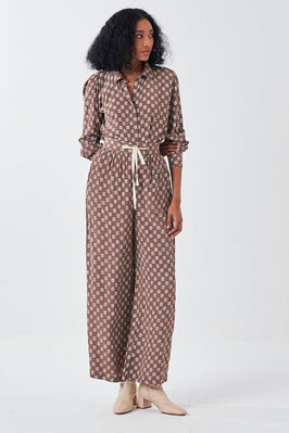 All Over Brick Print Shirt Co-Ord (Set Of 2)