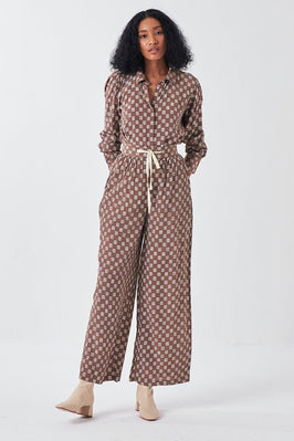 All Over Brick Print Shirt Co-Ord (Set Of 2)