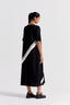 Applique Stripe Dress - Black