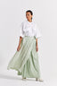 Asymmetric Pleat Skirt - Mint