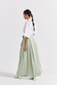 Asymmetric Pleat Skirt - Mint