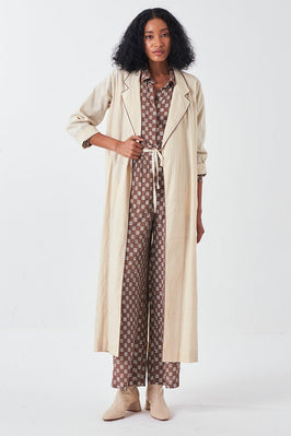 Back Floral Drawstring Jacket Co-Ord (Set Of 3)