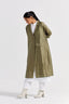 Back Tie Overlay Jacket Co-Ord ( Set Of 3) - Sap Green