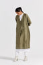 Back Tie Overlay Jacket Co-Ord ( Set Of 3) - Sap Green