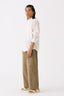 Band Collar Shirt White