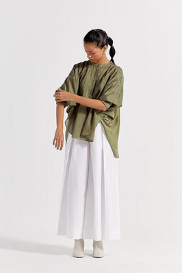 Bat Sleeve Top Co-Ord (Set Of 2) - Sap Green