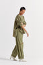 Bat Sleeve Top Co-Ord (Set Of 2) - Sap Green