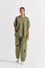 Bat Sleeve Top Co-Ord (Set Of 2) - Sap Green