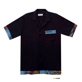 Taj Shirt - Applique Kantha in 'Linen'