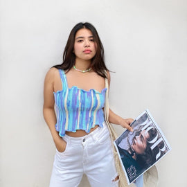 Blue Stroke Top