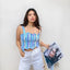 Blue Stroke Top