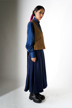 Double Collar Bundi - wallnut yellow women