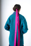 Karma Robe - indigo teal patch work Women