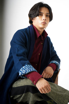 Kimono T-len Jacket - Indigo Men