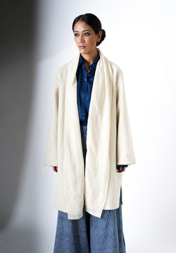 Kimono T-len Jacket - Off white women
