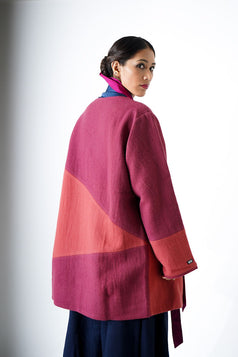 Zigsaw Jacket - crimson women