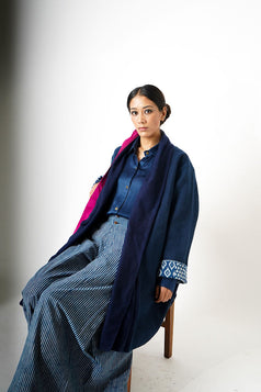 Kimono T-len Jacket - Indigo