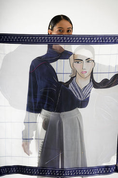 ChoCho iris scarf